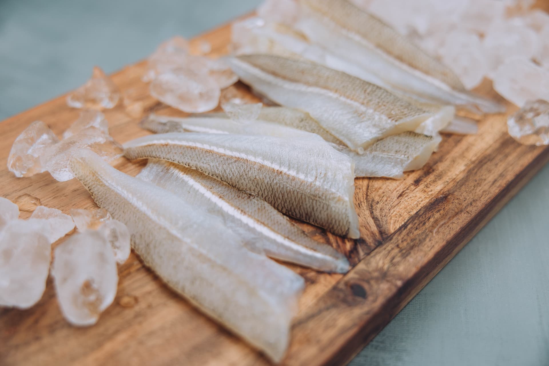 Fresh Whiting Fillets on Ice